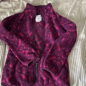 Columbia Maroon and Pink Disney Frozen Fleece Jacket